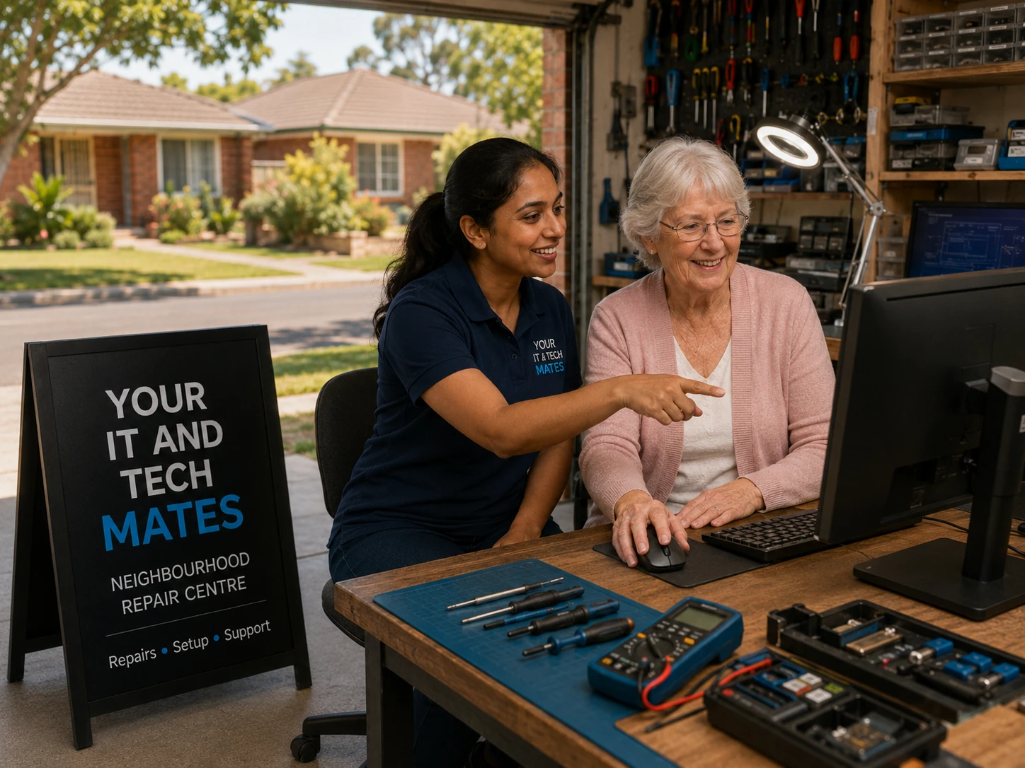 Your IT and Tech Mates patient computer support for a senior customer