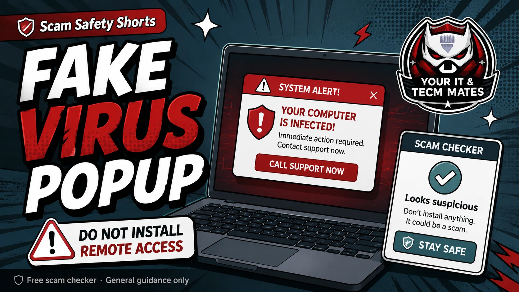 Plain-English fake tech support call scam guide for Australians checking support calls and remote access requests.